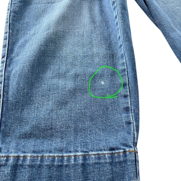Talbots Flawless Size 14P Capri Stretch Denim Cropped Jeans High-Waist Wide - Picture 2 of 15